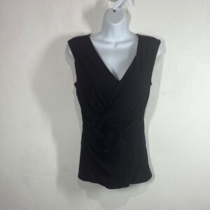 White House Black Market Elegant Black Sleeveless Top size small